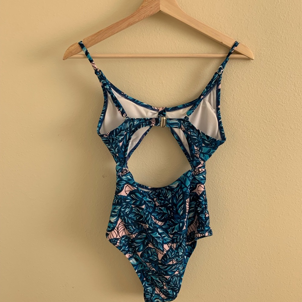 Floral navy swimsuit